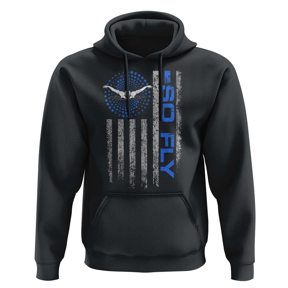 So Fly USA Swimming Team Sports Athlete Aquatic Hoodie - Wonder Print Shop