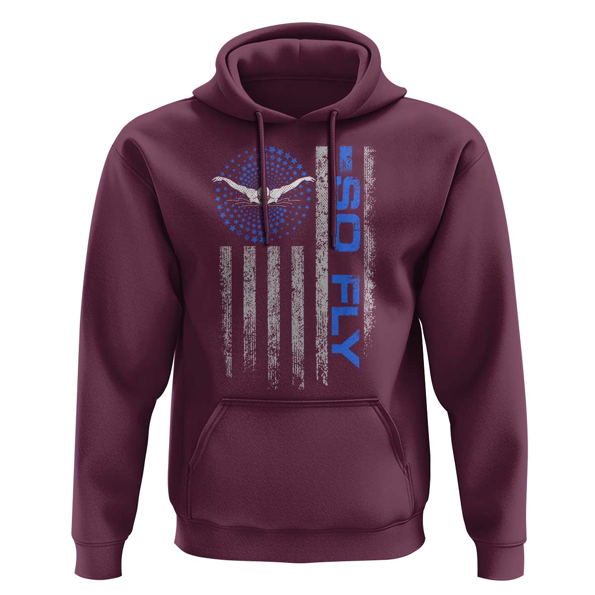 So Fly USA Swimming Team Sports Athlete Aquatic Hoodie - Wonder Print Shop