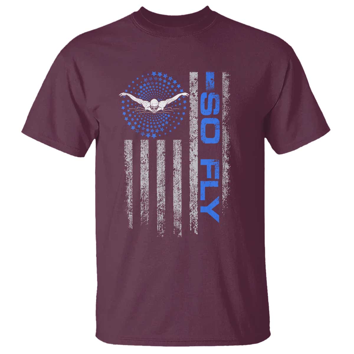 So Fly USA Swimming Team Sports Athlete Aquatic T Shirt - Wonder Print Shop