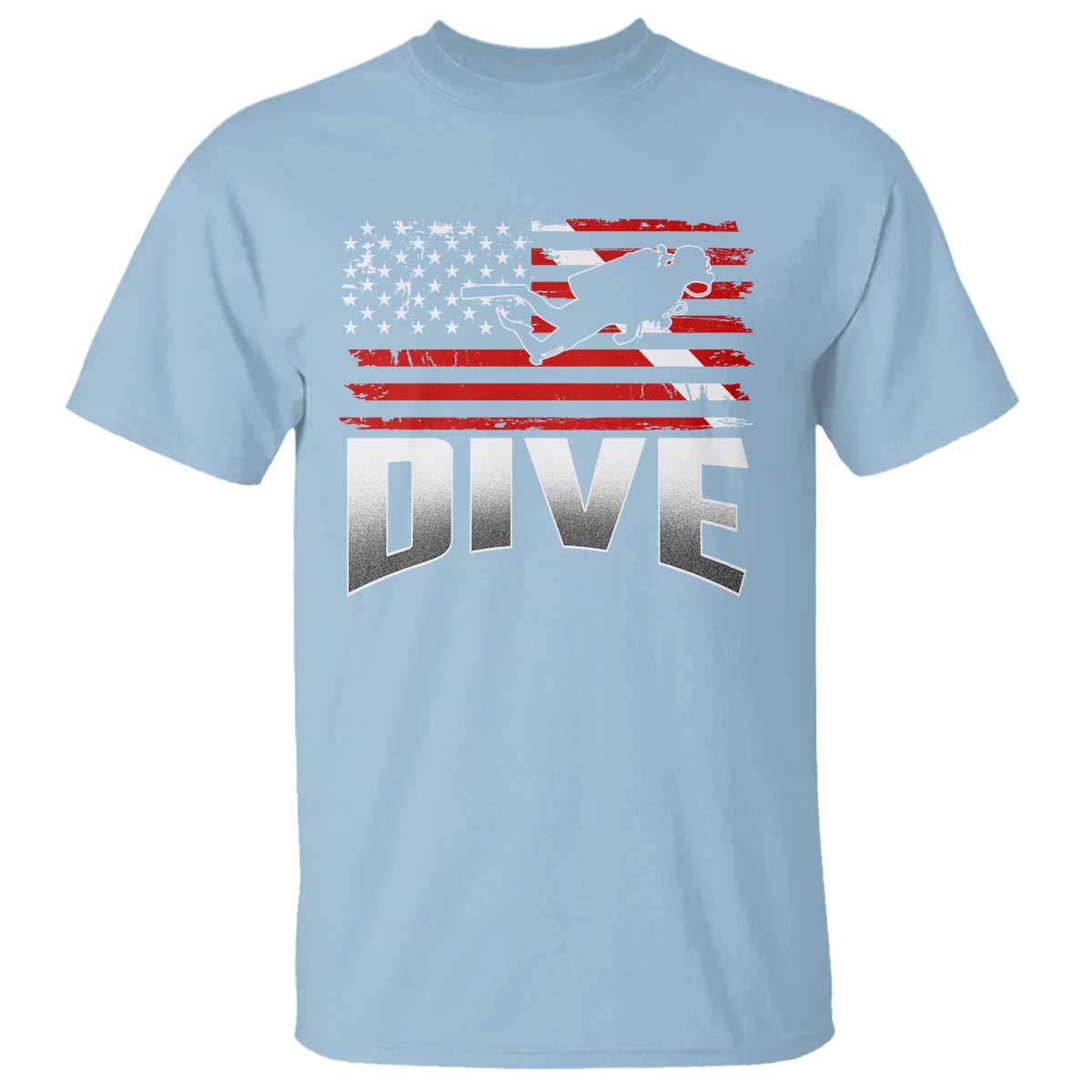 Scuba Diving T Shirt Diver Ocean American Flag - Wonder Print Shop
