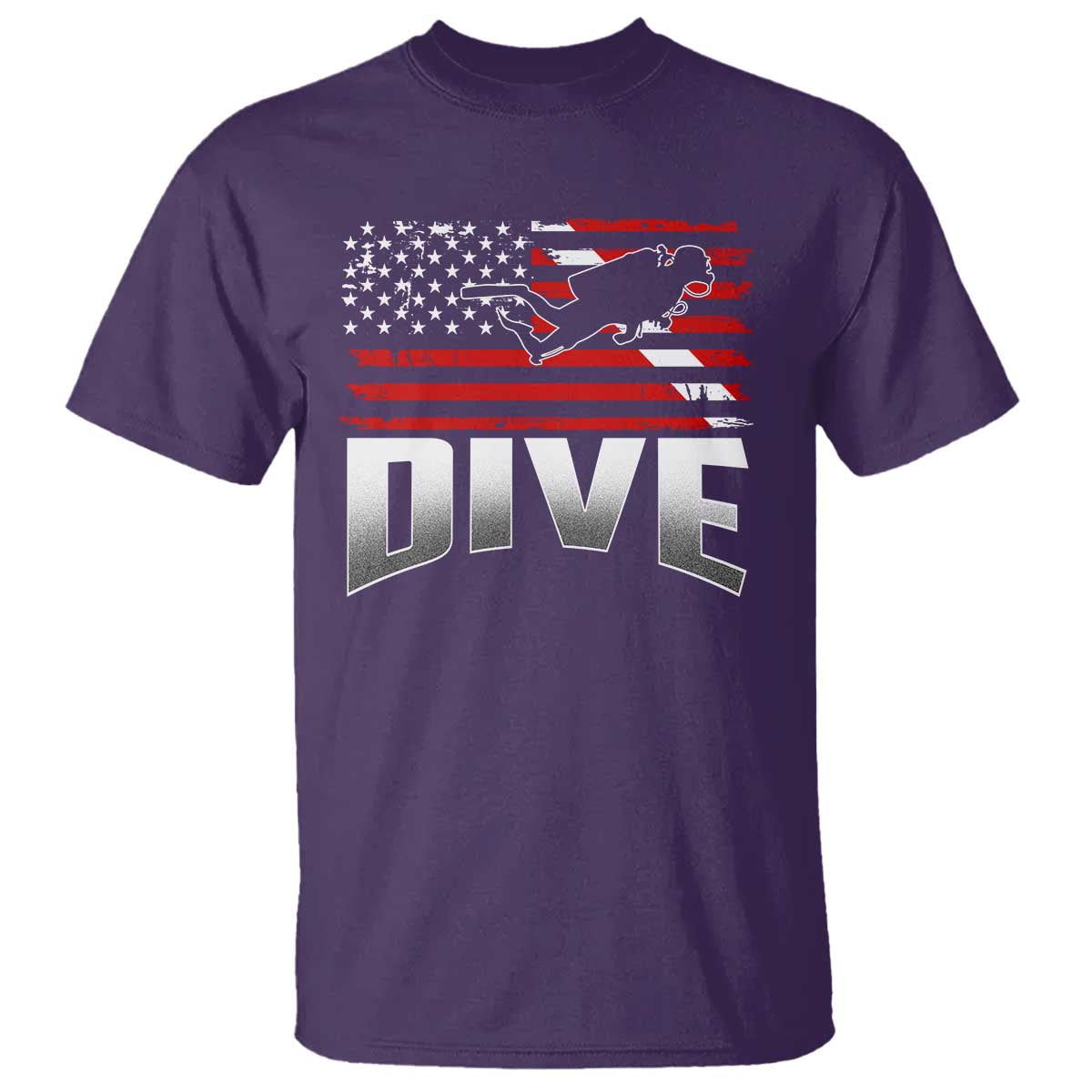 Scuba Diving T Shirt Diver Ocean American Flag - Wonder Print Shop