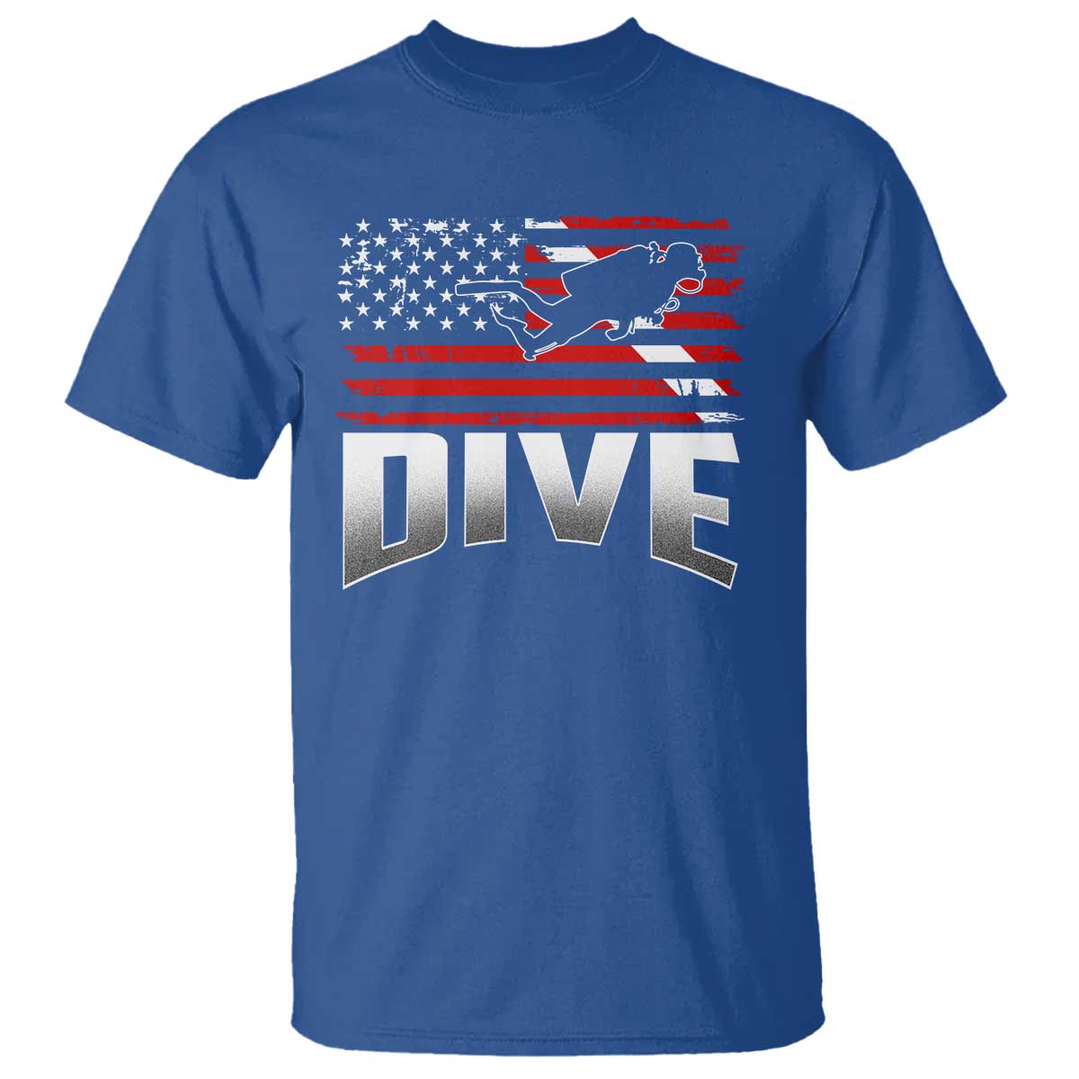Scuba Diving T Shirt Diver Ocean American Flag - Wonder Print Shop