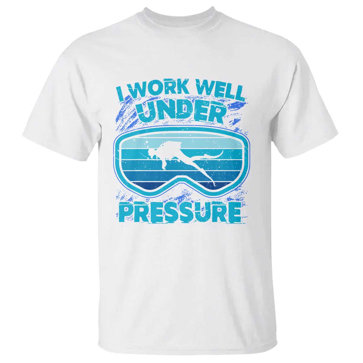 Funny Scuba Diving T Shirt I Work Well Pressure Retro - Wonder Print Shop