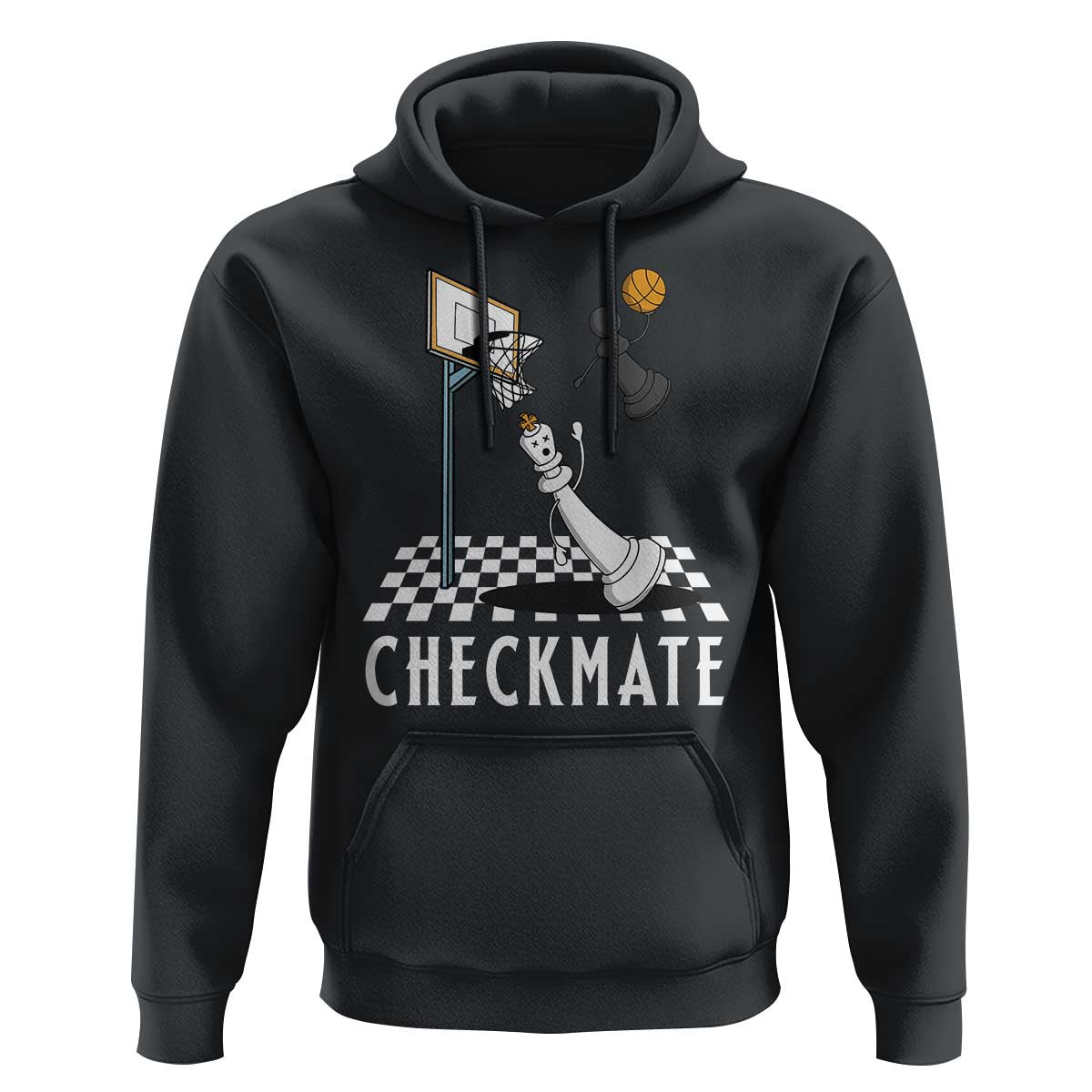 Funny Checkmate Chess Basketball Player Hoodie - Wonder Print Shop