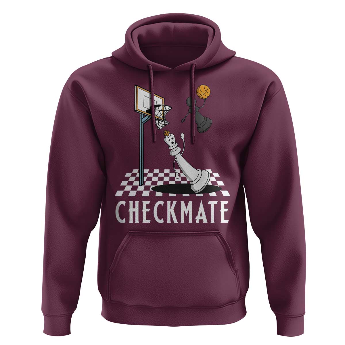 Funny Checkmate Chess Basketball Player Hoodie - Wonder Print Shop