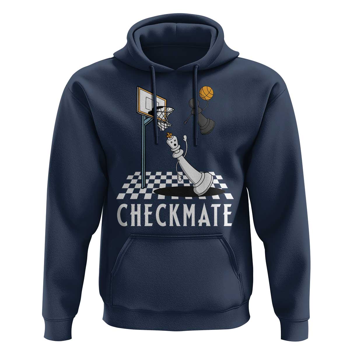 Funny Checkmate Chess Basketball Player Hoodie - Wonder Print Shop