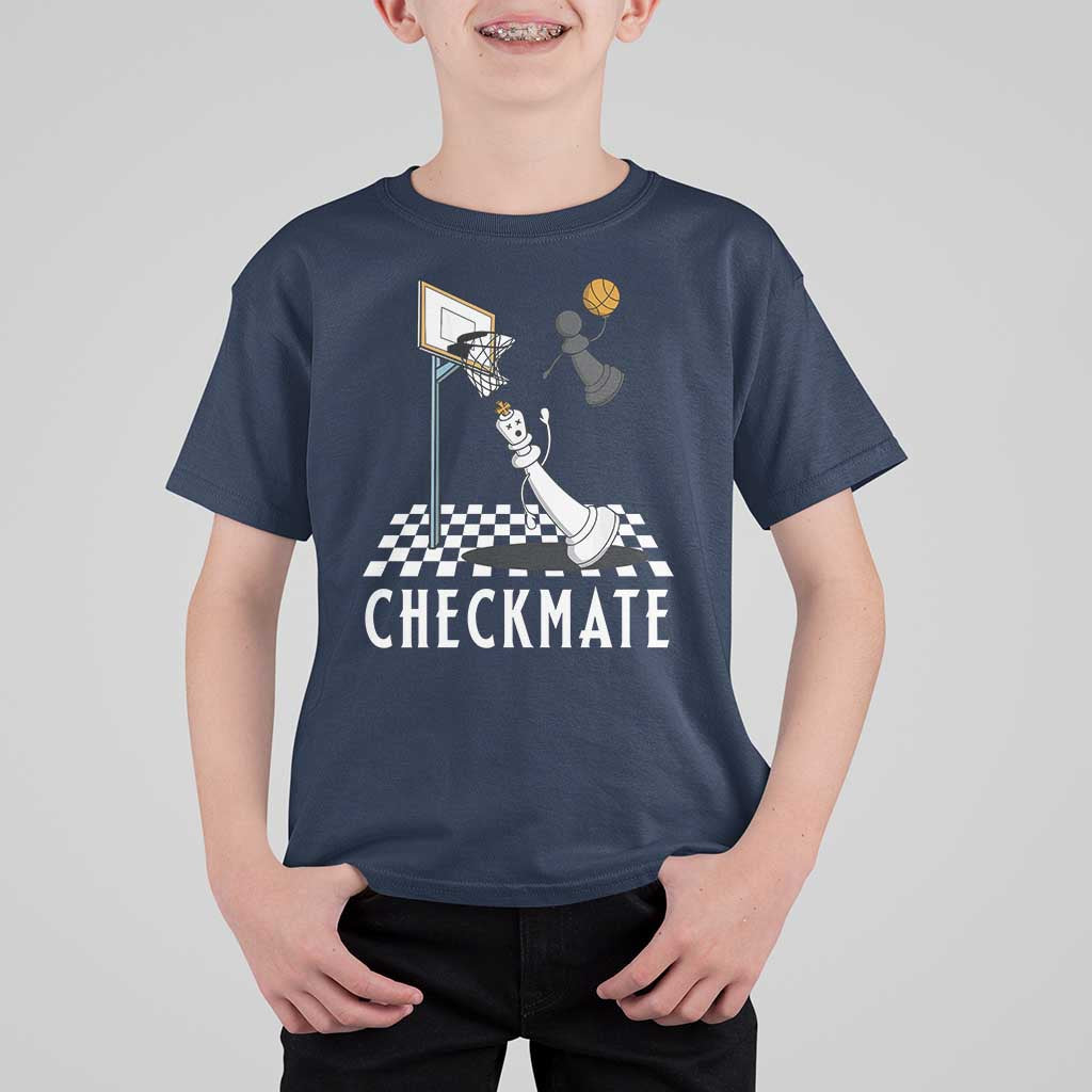 Funny Checkmate Chess Basketball Player T Shirt For Kid - Wonder Print Shop