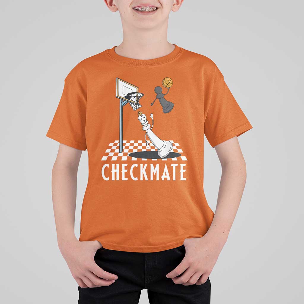Funny Checkmate Chess Basketball Player T Shirt For Kid - Wonder Print Shop
