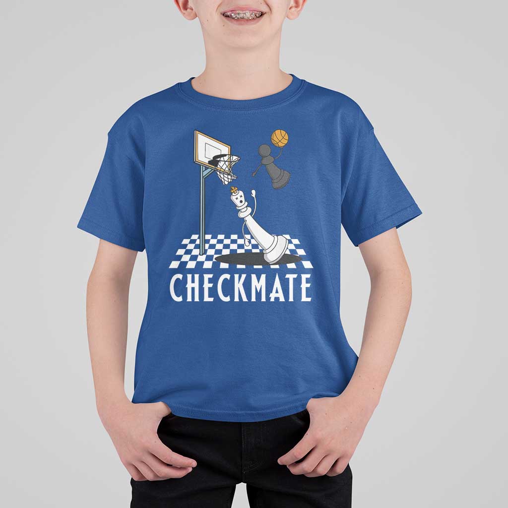 Funny Checkmate Chess Basketball Player T Shirt For Kid - Wonder Print Shop