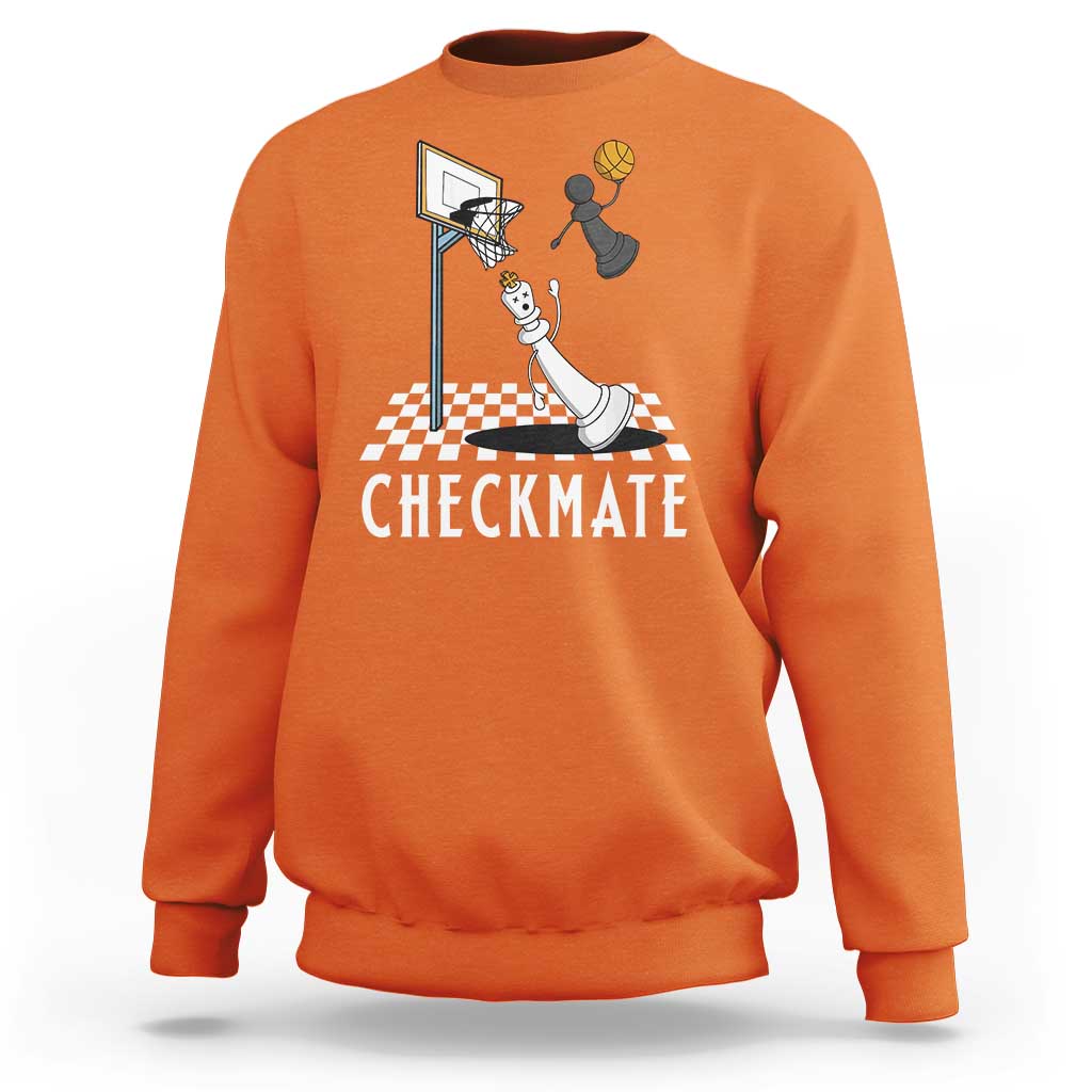 Funny Checkmate Chess Basketball Player Sweatshirt - Wonder Print Shop