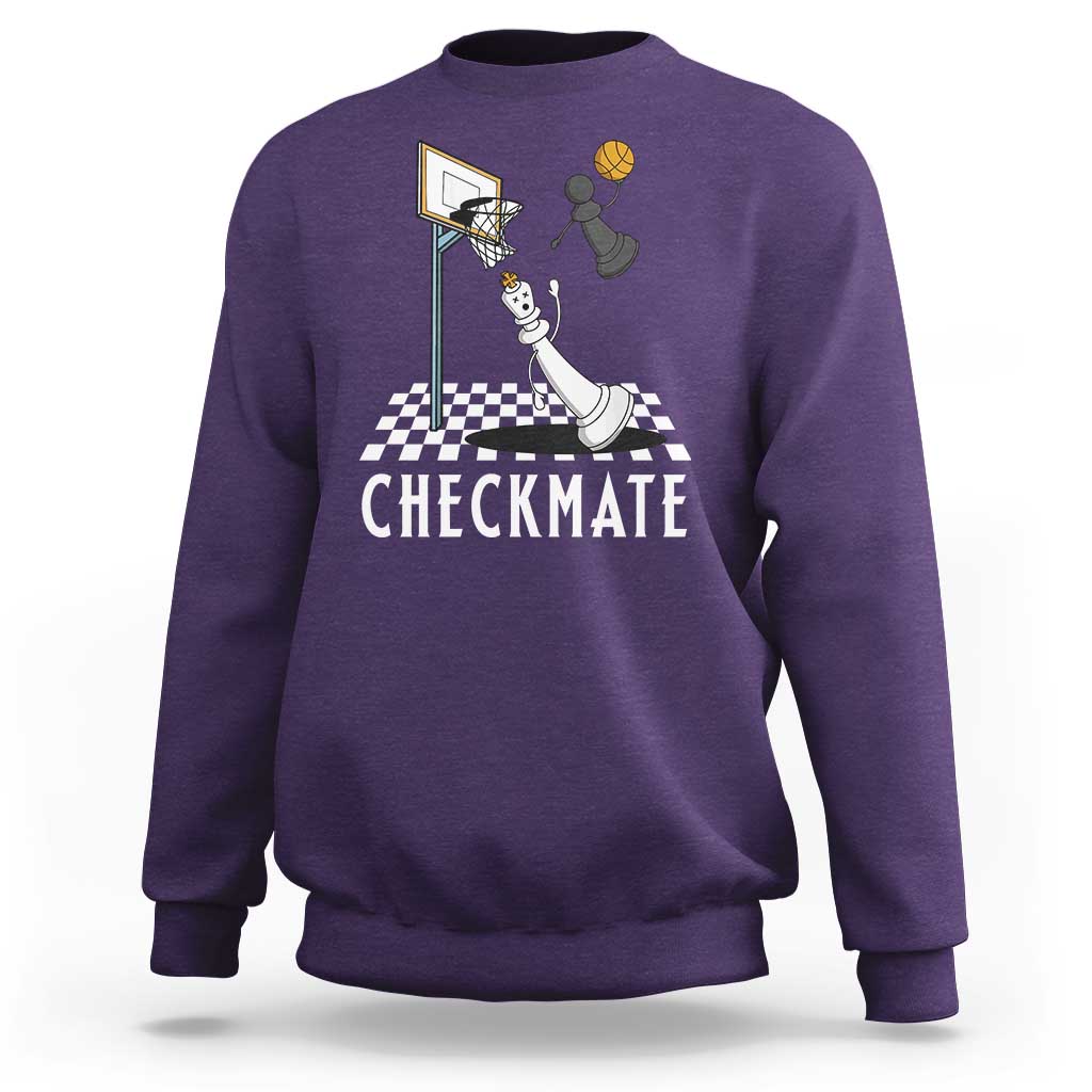 Funny Checkmate Chess Basketball Player Sweatshirt - Wonder Print Shop