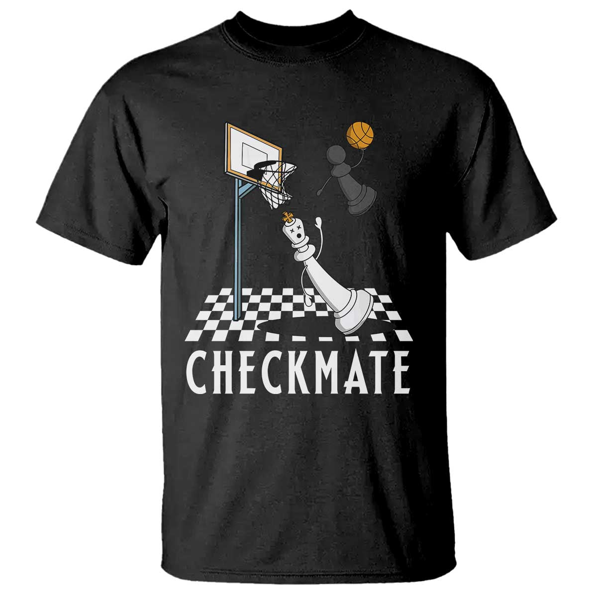 Funny Checkmate Chess Basketball Player T Shirt - Wonder Print Shop