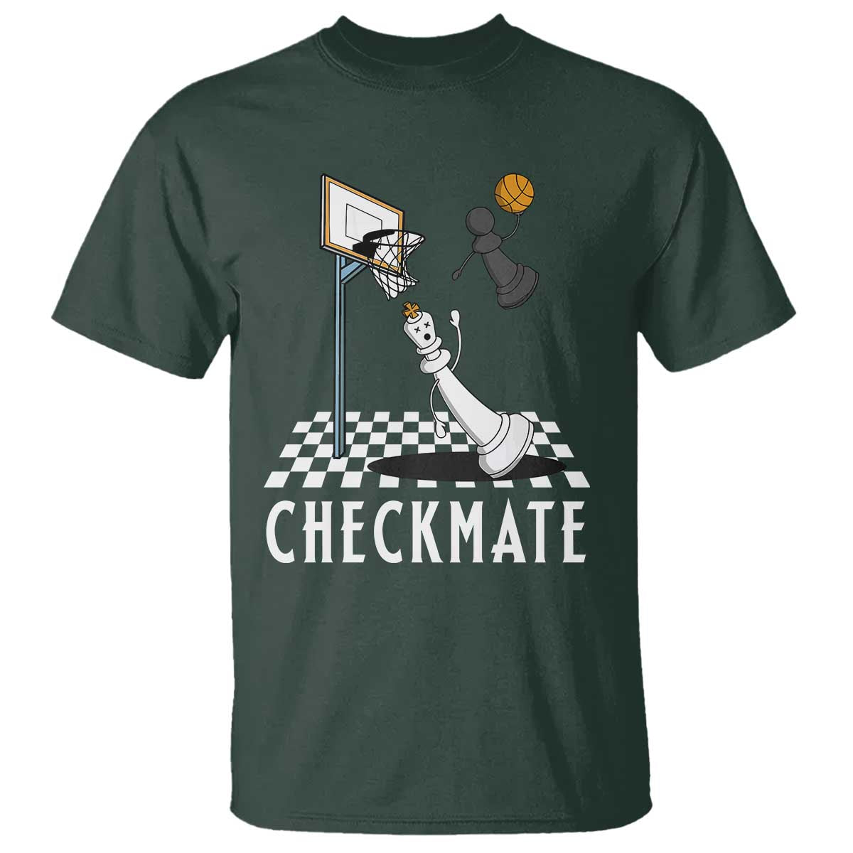 Funny Checkmate Chess Basketball Player T Shirt - Wonder Print Shop