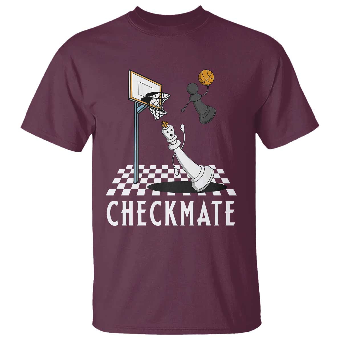 Funny Checkmate Chess Basketball Player T Shirt - Wonder Print Shop
