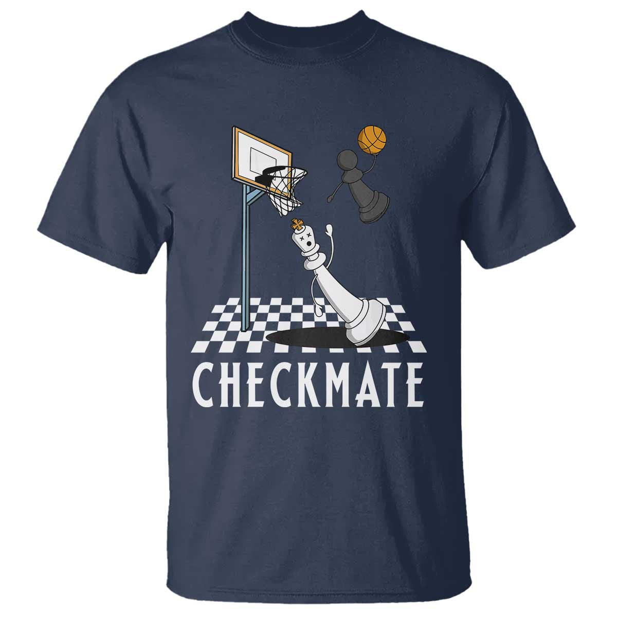 Funny Checkmate Chess Basketball Player T Shirt - Wonder Print Shop