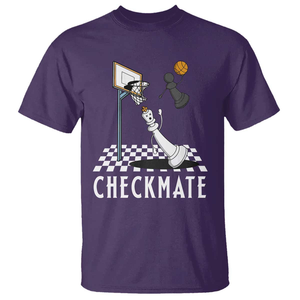 Funny Checkmate Chess Basketball Player T Shirt - Wonder Print Shop