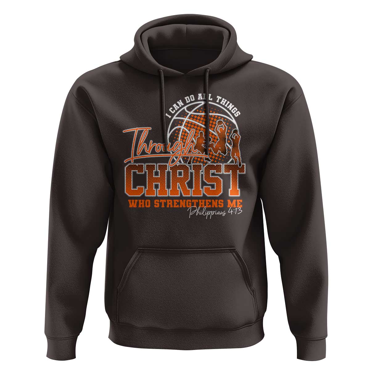 Christian Basketball Player Hoodie I Can Do All Things Through Christ Who Strengthens Me - Wonder Print Shop