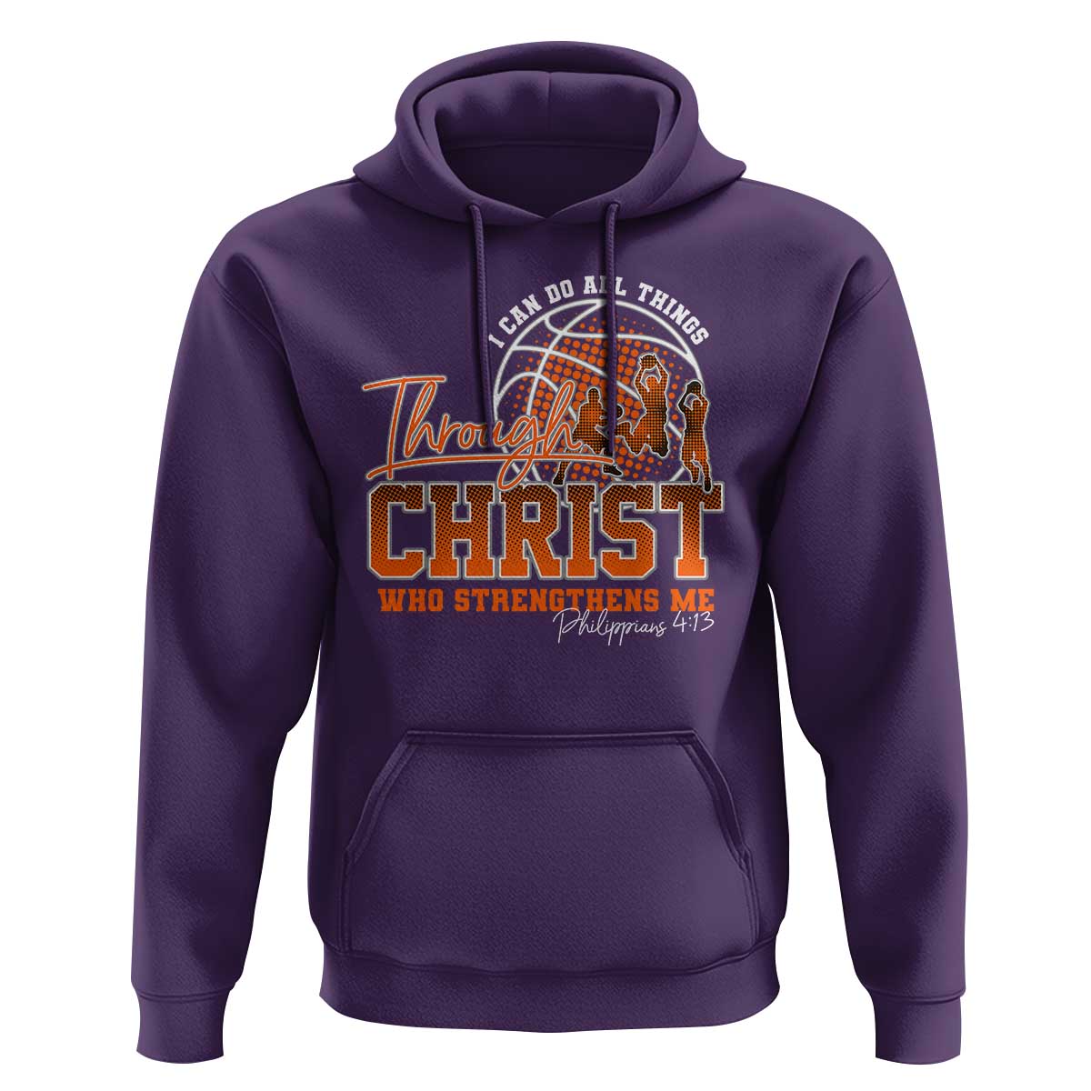 Christian Basketball Player Hoodie I Can Do All Things Through Christ Who Strengthens Me - Wonder Print Shop
