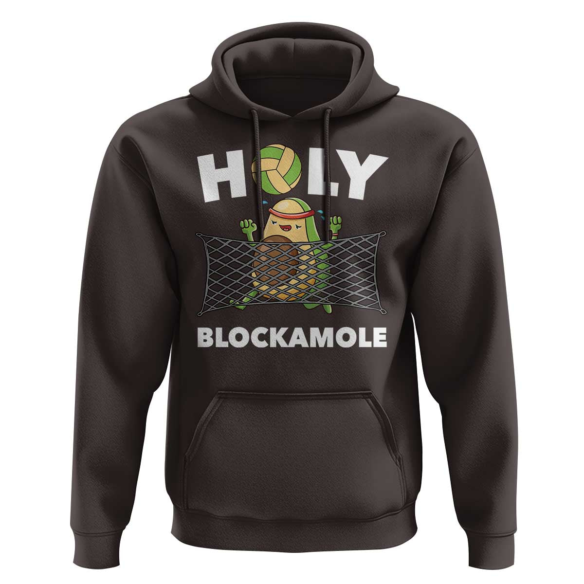 Funny Volleyball Hoodie Holy Blockamole Cute Avocado - Wonder Print Shop