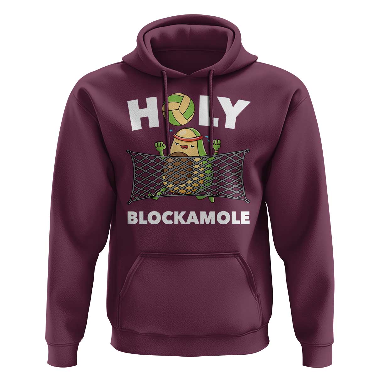 Funny Volleyball Hoodie Holy Blockamole Cute Avocado - Wonder Print Shop
