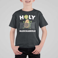 Funny Volleyball T Shirt For Kid Holy Blockamole Cute Avocado - Wonder Print Shop