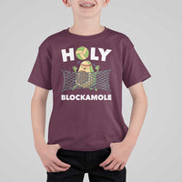 Funny Volleyball T Shirt For Kid Holy Blockamole Cute Avocado - Wonder Print Shop