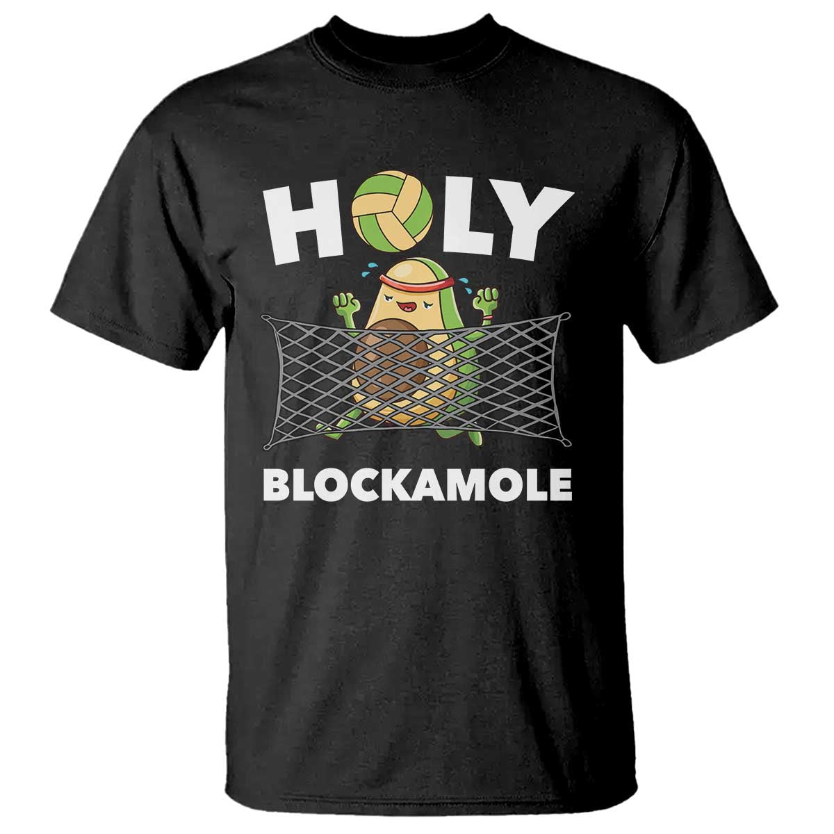 Funny Volleyball T Shirt Holy Blockamole Cute Avocado - Wonder Print Shop