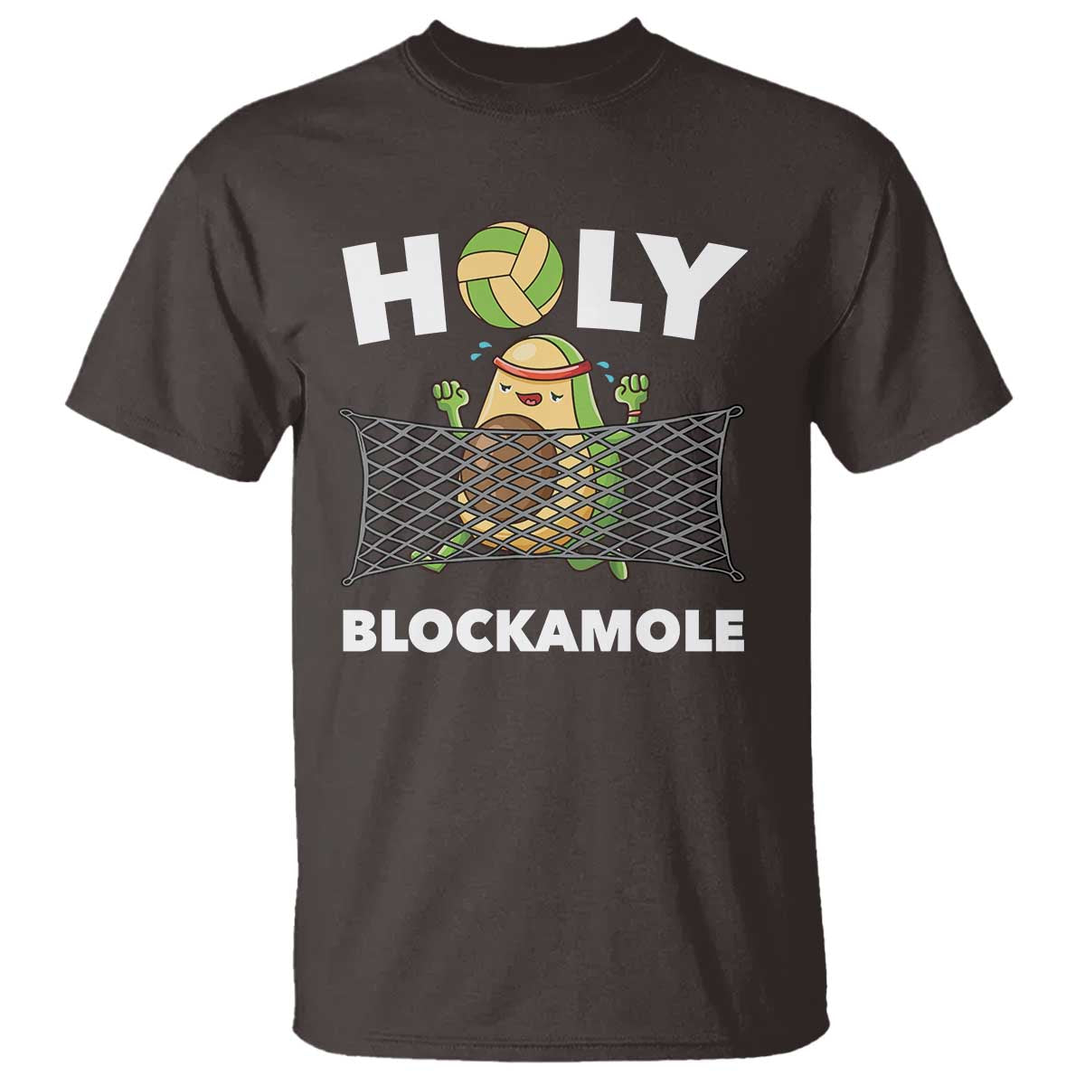 Funny Volleyball T Shirt Holy Blockamole Cute Avocado - Wonder Print Shop