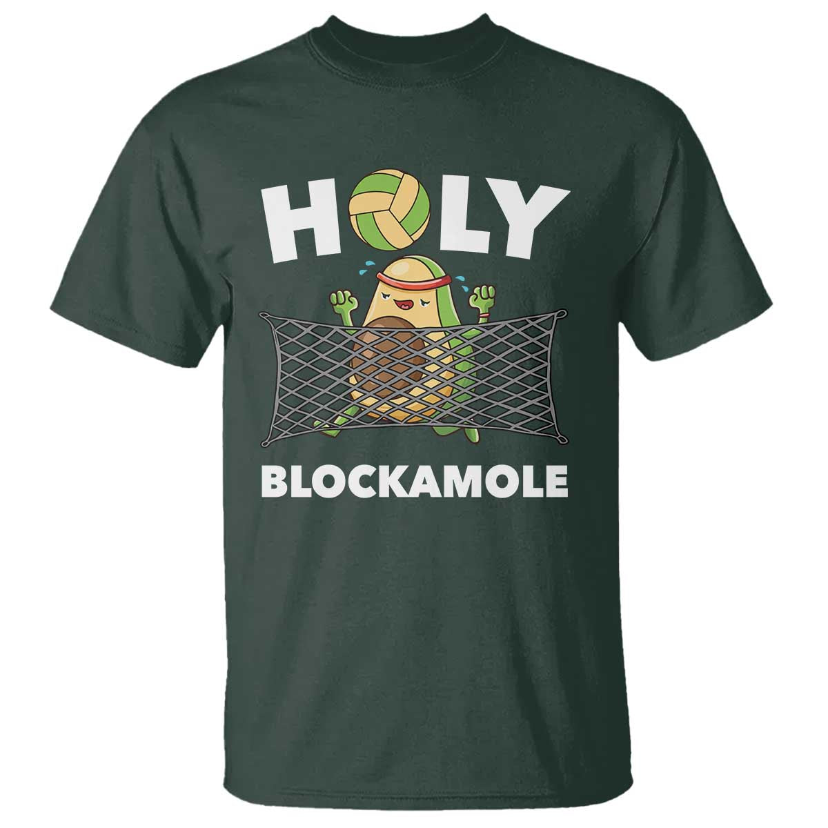 Funny Volleyball T Shirt Holy Blockamole Cute Avocado - Wonder Print Shop