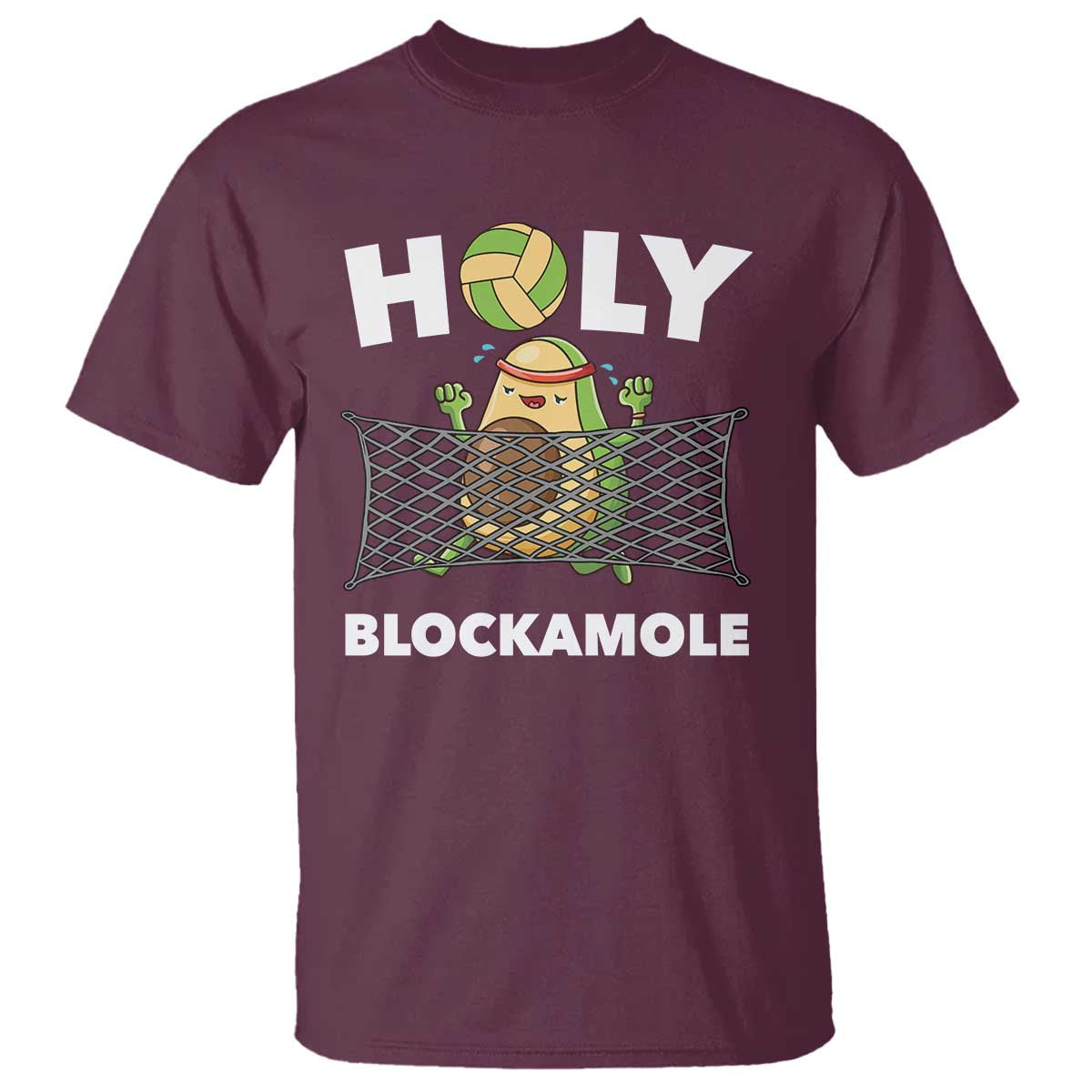 Funny Volleyball T Shirt Holy Blockamole Cute Avocado - Wonder Print Shop