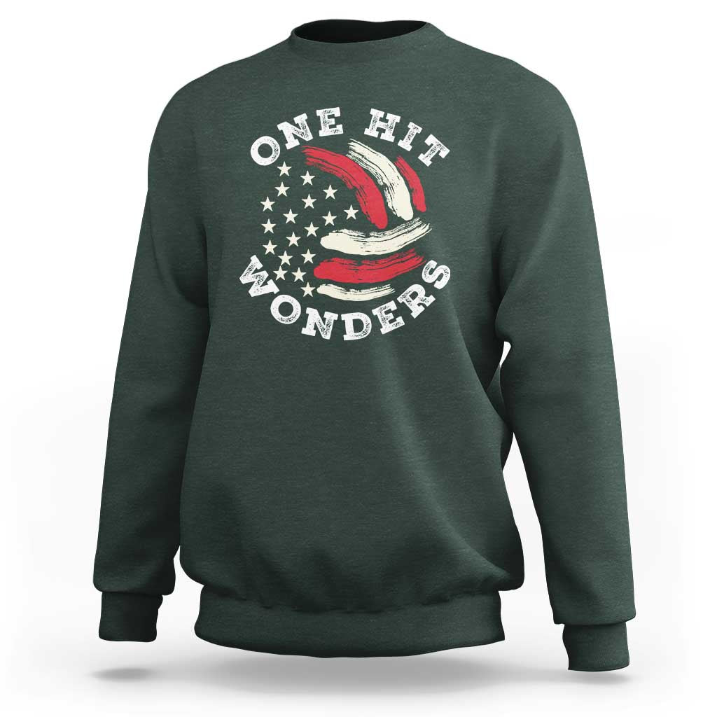 US Volleyball Sweatshirt One Hit Wonders American Flag Sport Lover - Wonder Print Shop