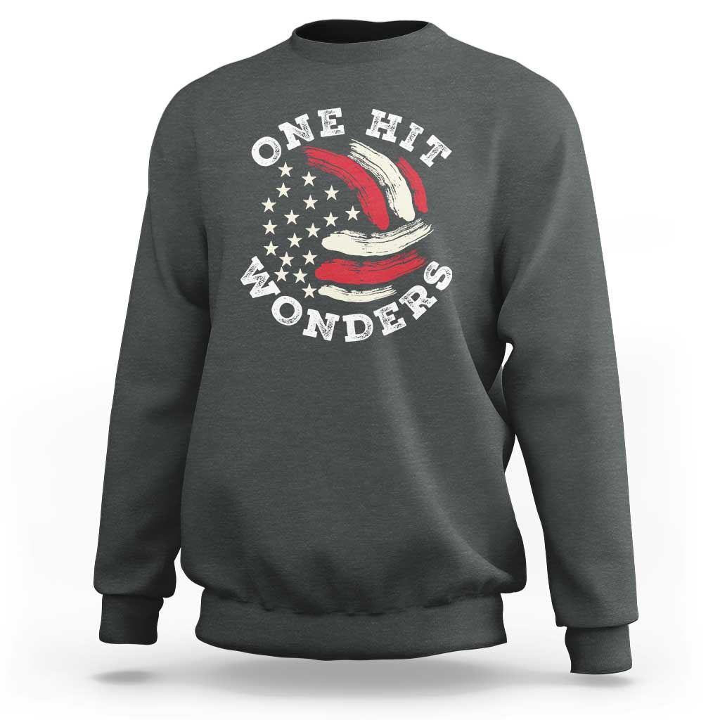 US Volleyball Sweatshirt One Hit Wonders American Flag Sport Lover - Wonder Print Shop