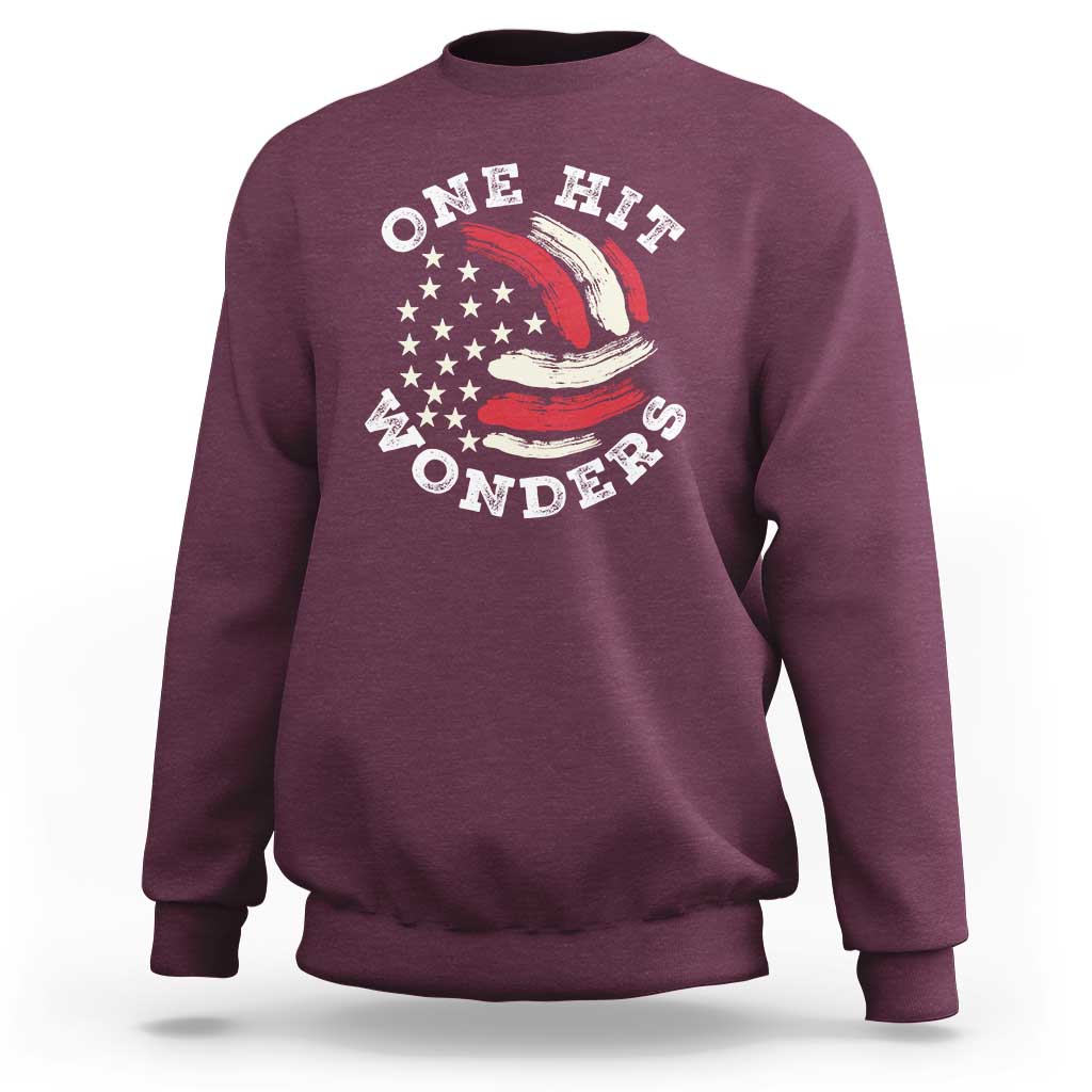 US Volleyball Sweatshirt One Hit Wonders American Flag Sport Lover - Wonder Print Shop