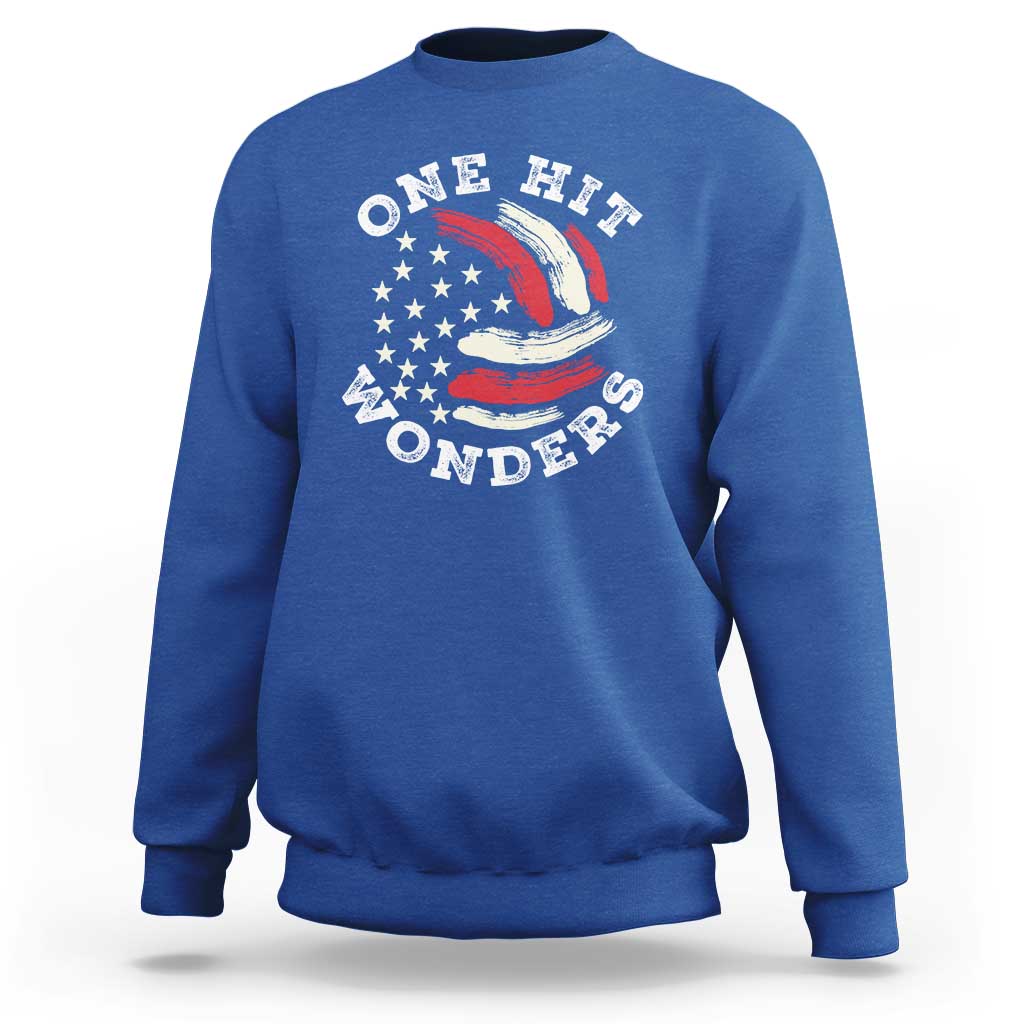 US Volleyball Sweatshirt One Hit Wonders American Flag Sport Lover - Wonder Print Shop