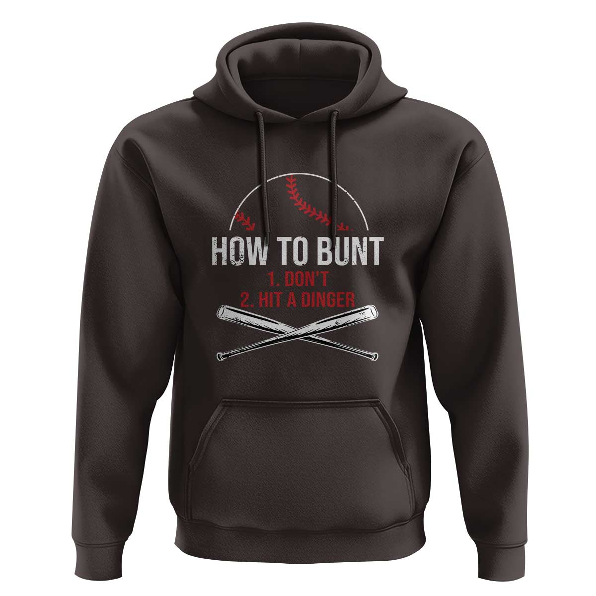 Funny Baseball Hoodie How To Bunt Don't Hit A Dinger - Wonder Print Shop