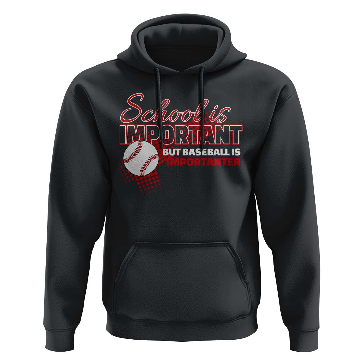 Funny School Is Important But Baseball Is Importanter Hoodie - Wonder Print Shop