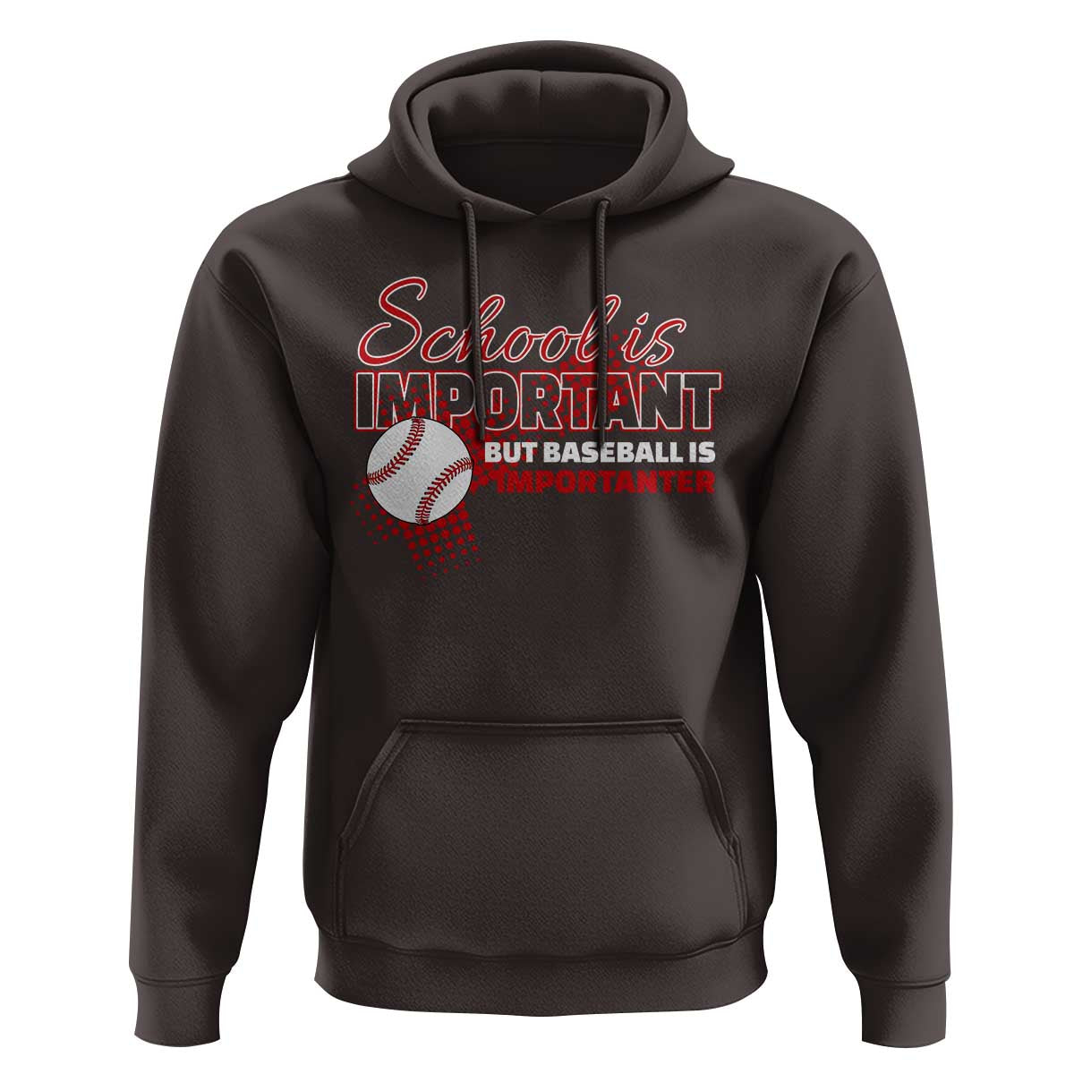 Funny School Is Important But Baseball Is Importanter Hoodie - Wonder Print Shop