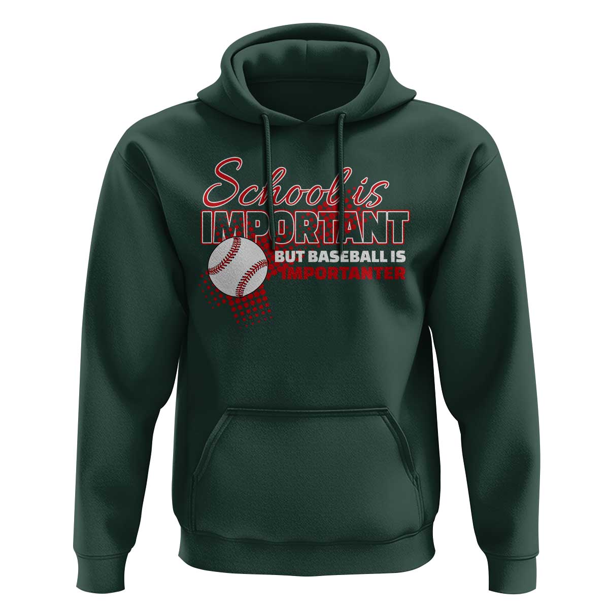 Funny School Is Important But Baseball Is Importanter Hoodie - Wonder Print Shop