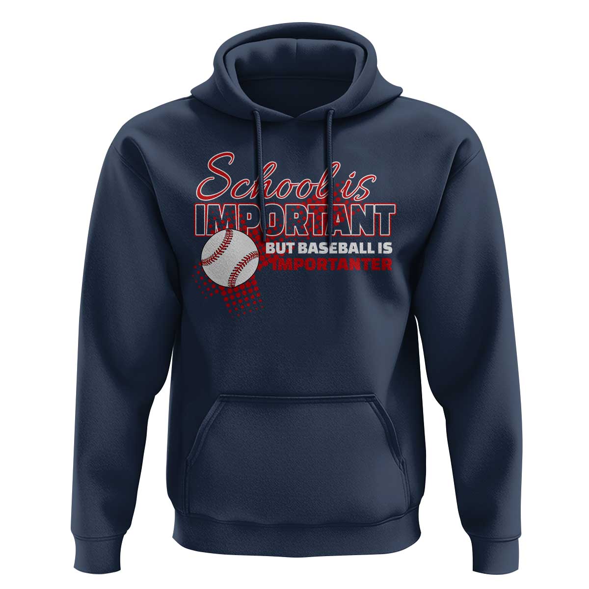Funny School Is Important But Baseball Is Importanter Hoodie - Wonder Print Shop