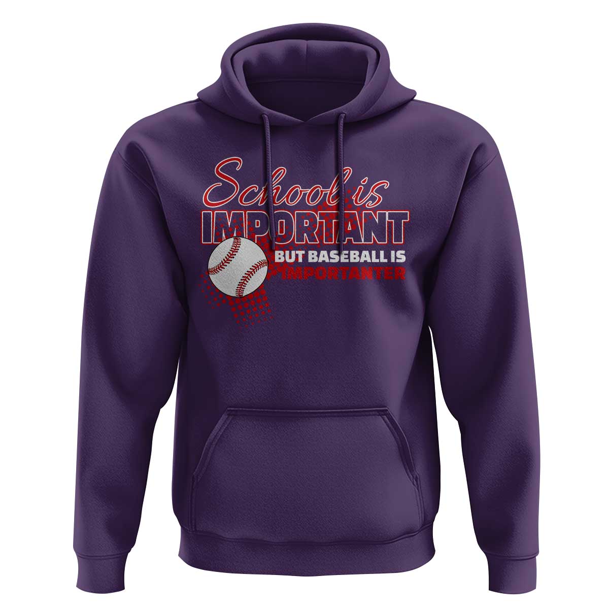 Funny School Is Important But Baseball Is Importanter Hoodie - Wonder Print Shop