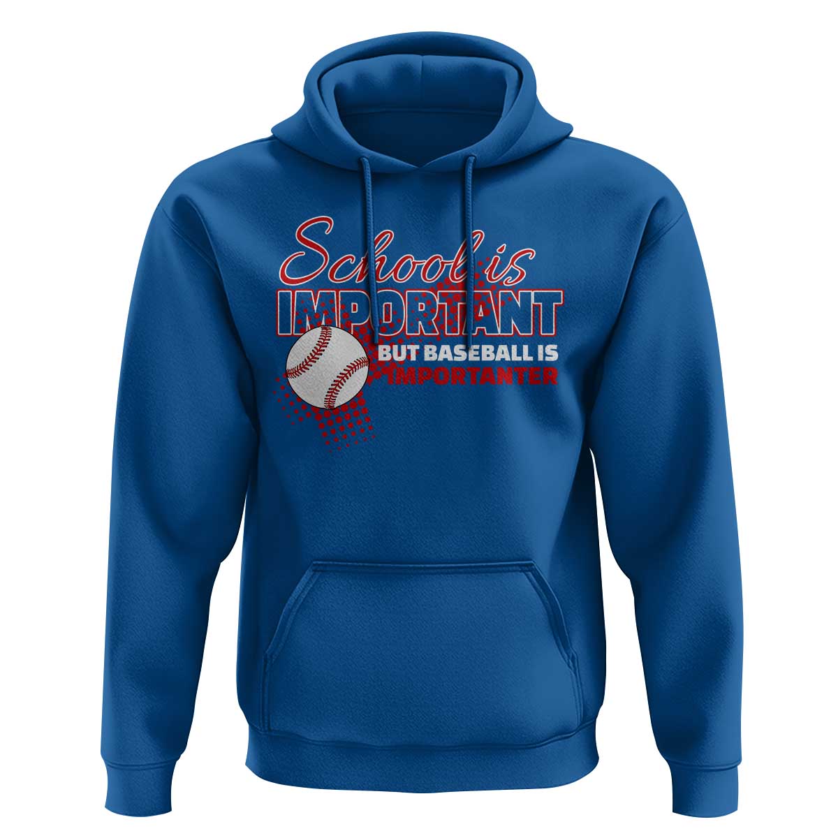 Funny School Is Important But Baseball Is Importanter Hoodie - Wonder Print Shop