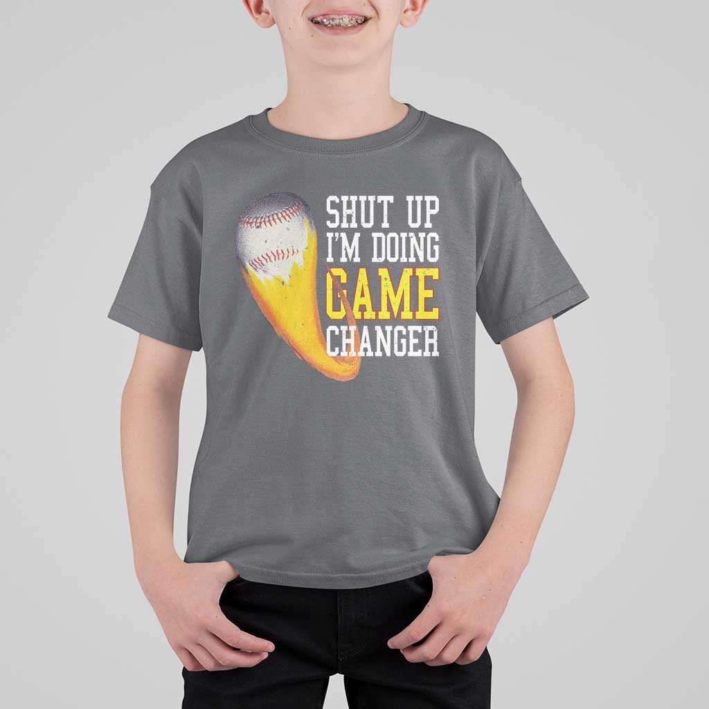 Funny Baseball T Shirt For Kid Shut Up I'm Doing Game Changer - Wonder Print Shop