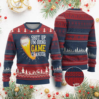 Funny Baseball Ugly Christmas Sweater Shut Up I'm Doing Game Changer - Wonder Print Shop