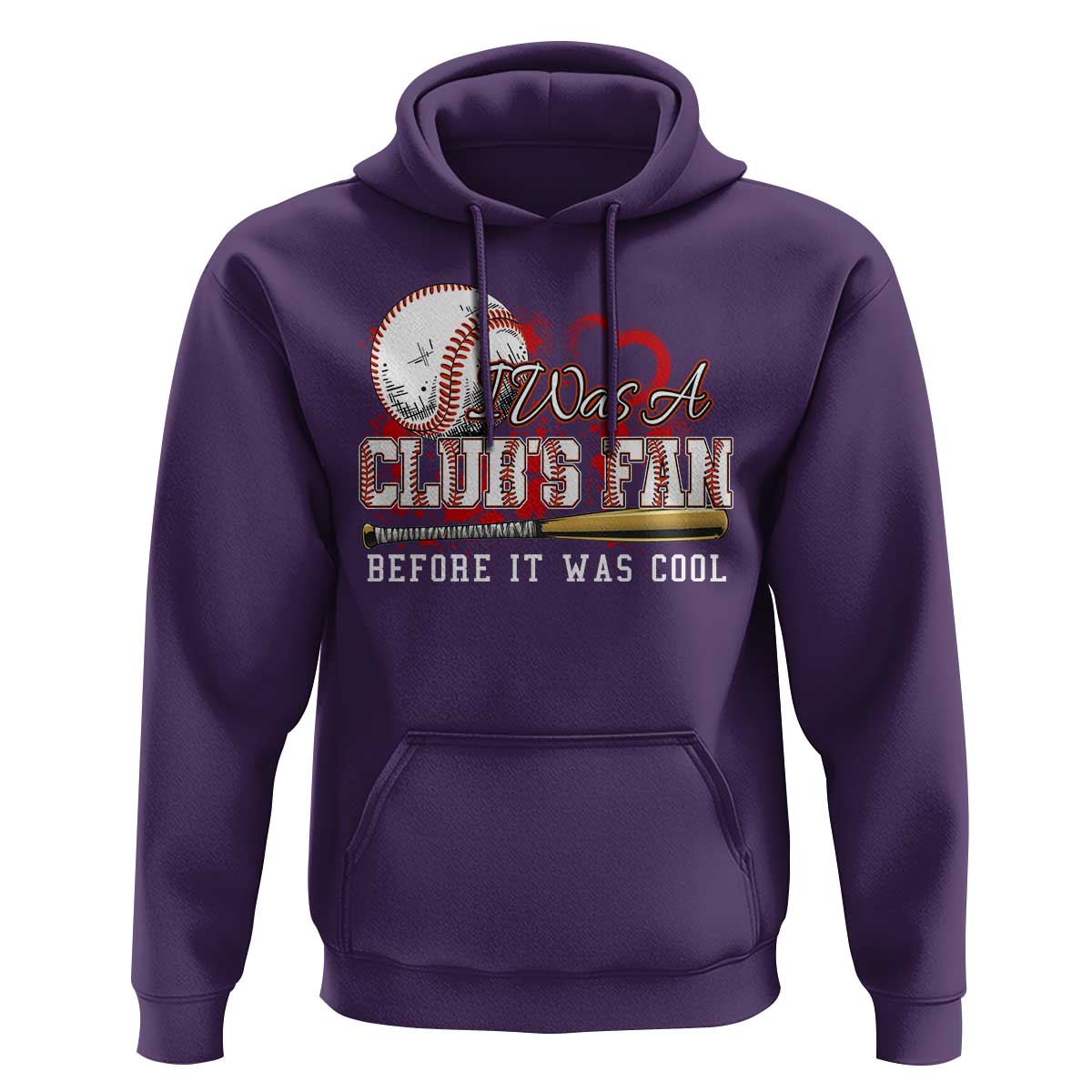 Funny Baseball Supporter Hoodie I Was A Cub's Fan Before It Was Cool - Wonder Print Shop