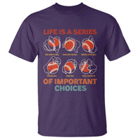 Funny Baseball T Shirt Life Is A Series Of Important Choices Types of Baseball Pitches - Wonder Print Shop