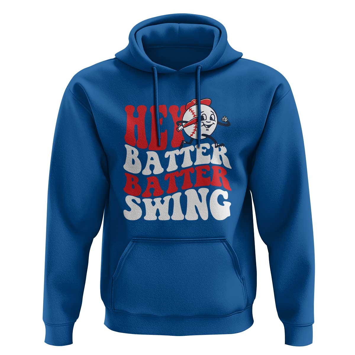 Funny Baseball Hoodie Hey Batter Swing Groovy - Wonder Print Shop