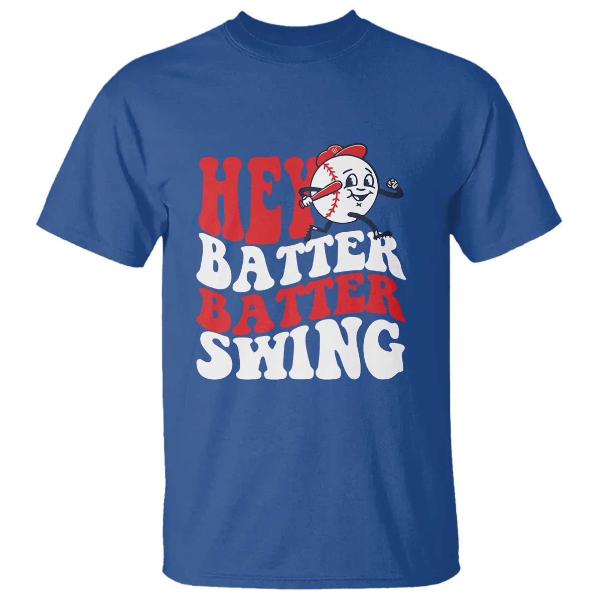 Funny Baseball T Shirt Hey Batter Swing Groovy - Wonder Print Shop