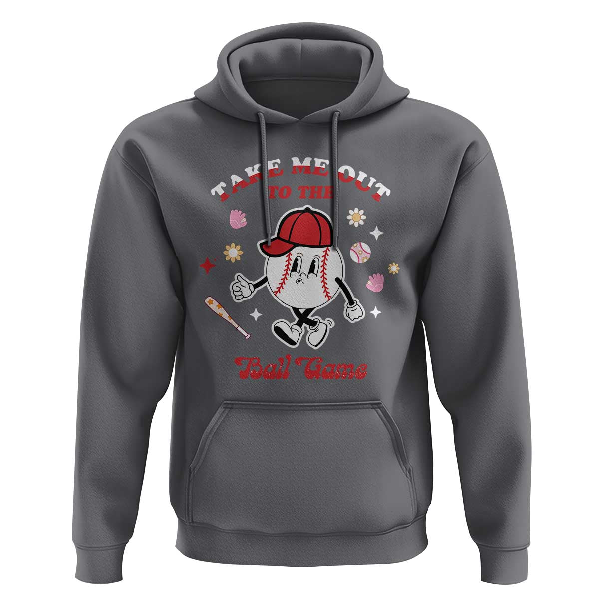 Funny Baseball Hoodie Take Me Out To The Ball Game Groovy - Wonder Print Shop