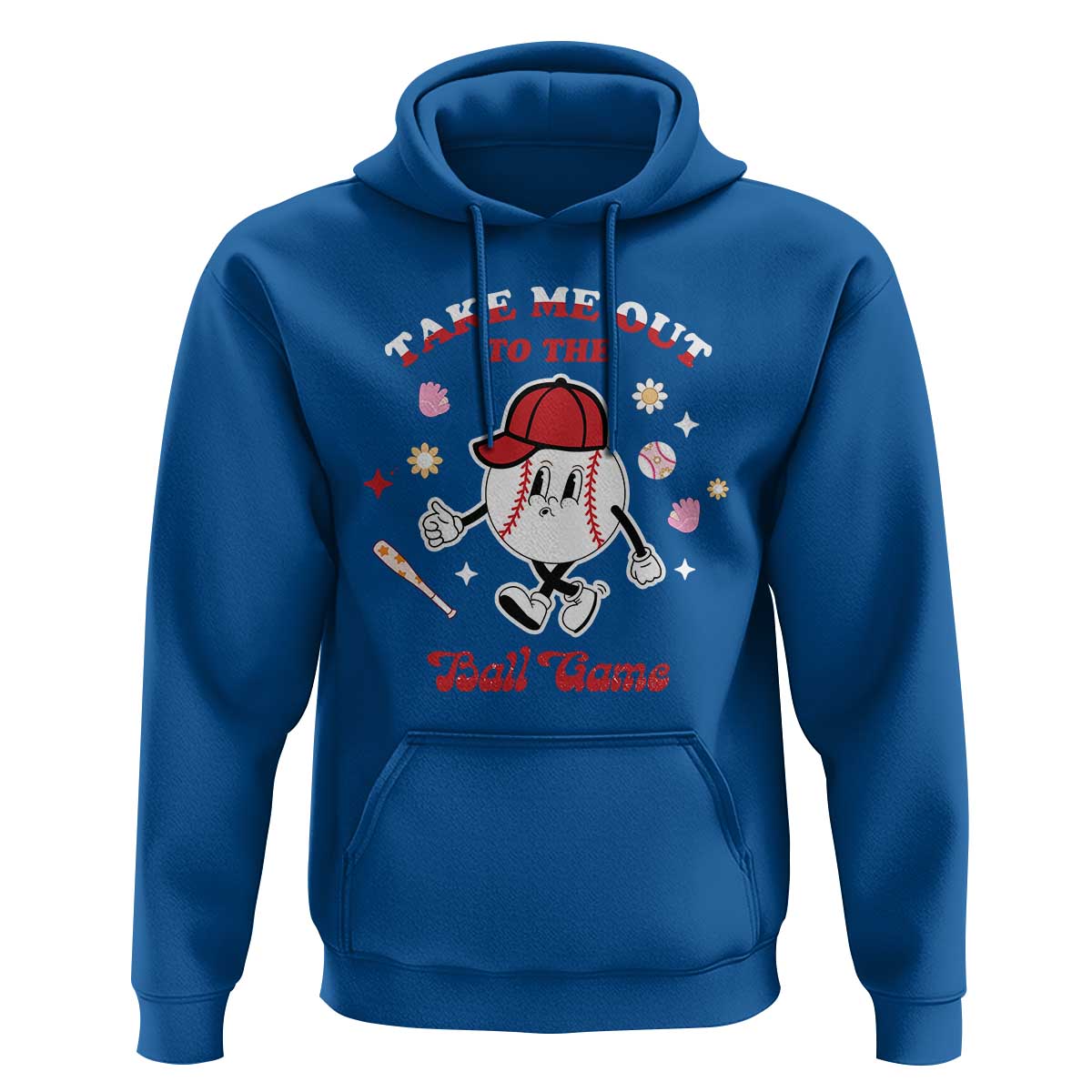 Funny Baseball Hoodie Take Me Out To The Ball Game Groovy - Wonder Print Shop