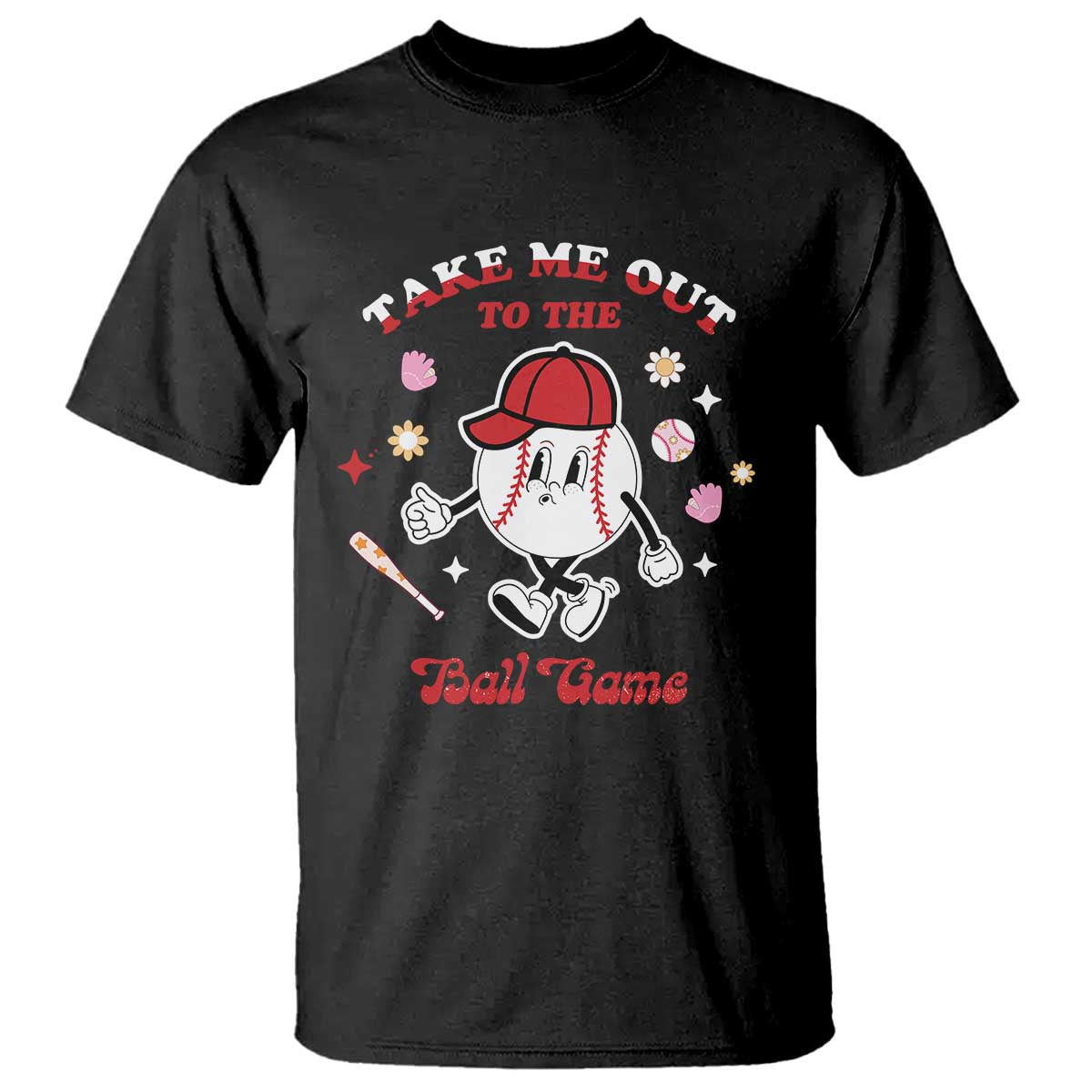 Funny Baseball T Shirt Take Me Out To The Ball Game Groovy - Wonder Print Shop